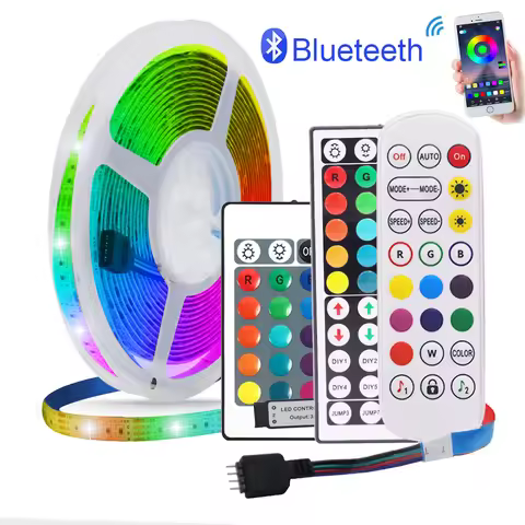 5V 24Key 44key 5050 RGB LED Strip Light Bluetooth-compatible Control Kit SMD5050 5V USB Power Waterp