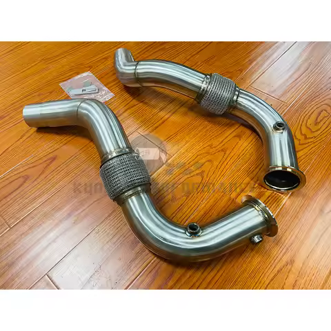 KUNGFU PERFORMANCE SS304 B M W F10 550i F06 650I 750I N63 / N63TU G11 G12 3" Catless Downpipes