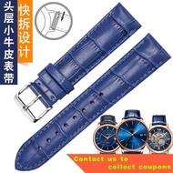 Leather Strap for MenDWEbohr Blue Rossini Watch Band Feiyada Citizen Watch Bracelet QHHW