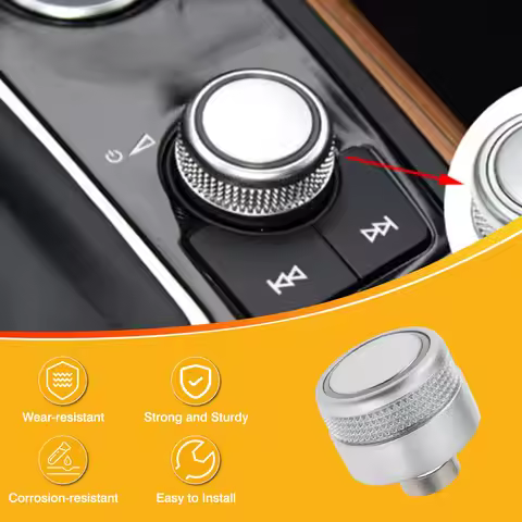 Radio Volume Knob Rotary Button Switch & Multimedia Menu Control Knob for Audi A6 S6 C7 A7 RS6 RS7 2