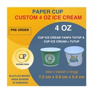 Custom Printing Paper Cup Ice Cream 4 Oz Custom Screen Printed Paper Cup Ice Cream 4 Oz Ice Cream Cu