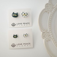 貓貓好朋友耳環 | 點點綠