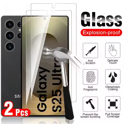 2Pcs 9H Tempered Glass For Samsung S25 Ultra 5G Protective Glass On Galaxy S 25 24 Plus S25Ultra S25