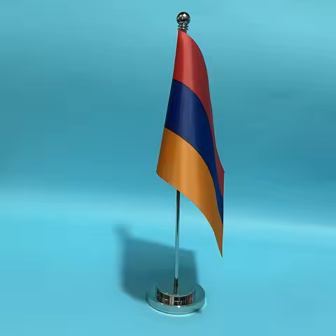 (SKY FLAG)Office Desk small Flag Of Armenia flag polyester Armenia National table decoration banner