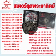 โซ่ สเตอร์ชุด 420และ428 รถจักรยานยนต์ยี่ห้อพระอาทิตย์ ใส่ WaveDreamSmash