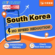 South Korea eSIM 5G 1-30Days 500MB-7GB Unlimited | Instant Email Delivery | High Speed Travel Data S