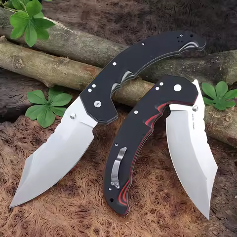 NEW Large MAYHEM Knives Aus10A Steel Two Tone G10 Folding knife EDC Multipurpose Outdoor Survival Hu