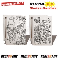 Kanvas Lukis Sketsa Gambar 20x30 cm