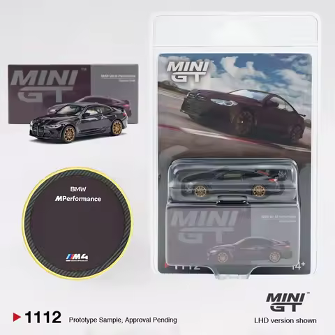 Ready To Ship MiniGT 1112 1:64 BMW M4 Competition G82 LHD Daytona Violet Gold Wheels Item#1112 Dieca