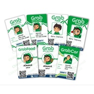 Employee card PVC Plastic. Delivery grab id QR CODE Promptpay