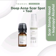 TEAMON Scar Stamp 36 Needle+Isopropyl Alcohol 30ml | Deep Acne Scar Spot + Tool Disinfectant for Saf