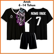 Children's Football Jersey Set with Name and Number Printing, Custom Kids Jersey Ortus 00Xz