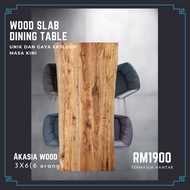 Meja makan kayu balak / dining table wood slab