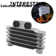 INTERESTING Universal Oil Cooler, 5 Row 65ml Original Oil Cooler, Durable Aluminum Motorcycle Engine