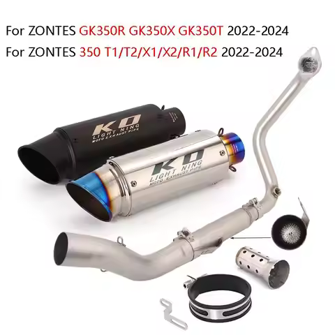 For ZONTES GK350R GK350X GK350T 350 T1/T2/X1/X2/R1/R2 2022-2025 Motorcycle Full Exhaust System Front