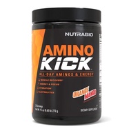Nutrabio Labs Amino Kick Orange Mango 0.59 lb (269 g) BCAAs Electrolytes for Hydration Natural Caffe