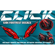 HONDA CLICK V2/V3 SIDE FOOT REST DECALS / HONDA CLICK SIDE FLAIRINGS DECALS /HONDA CLICK ACCESSORIES