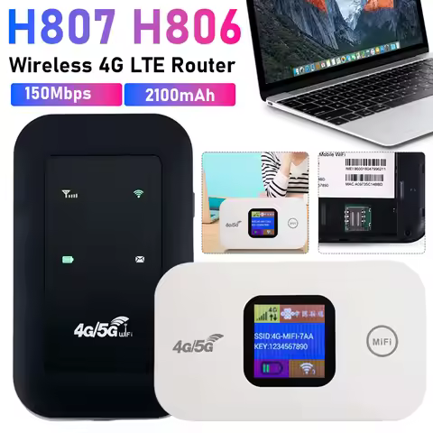 H807 H806 Wireless 4G LTE Router 150Mbps Portable Mobile WiFi Router 2100mAh MiFi 4G Lte Modem Hotsp