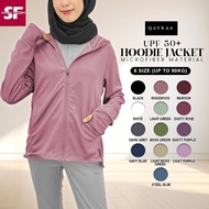 QAYRAA UPF50+ Cap Jacket Jogging /Jacket Sport Anti-UV Hoodie /Size S-3XL/Black/Blue/Maroon/Grey/Dus