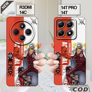 XIAOMI REDMI 14C case - XIAOMI 14T case - XIAOMI 14T PRO case _Black clear elastic silicone casing