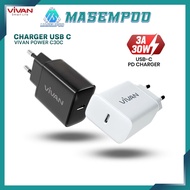 VIVAN Adapter Charger Batok cas Power C30C / Power 30L Batok Charger 1USB 30W Quick Charging