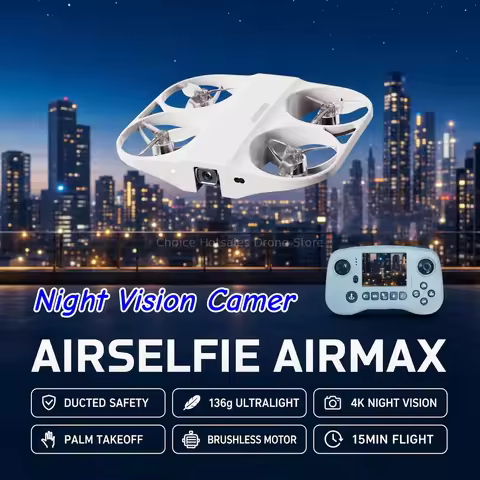 New Airmax Mini Drone Night Vision 4K HD Camera 2.8"Remote Control Thinest Follow RTH 7.4V Power Air