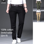 919 Stretchable men's cargo pants men Straight cut slim fit casual pants  trousers