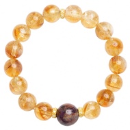 1ชิ้น กำไลข้อมือควอตซ์เงินแท้สีเหลืองแฟนตอม ช่วยเสริมออร่าและเสน่ห์ส่วนตัว กระตุ้นอาชีพและความมั่งคั