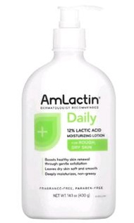 AmLactin Daily 12% lactic acid moisturizing body lotion for rough, dry skin 每日保濕乳液 12% 乳酸 無香 換膚去雞皮 2