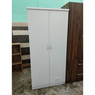 Almari Baju 2 Pintu White NEW