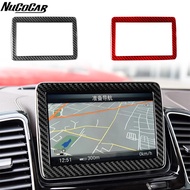For Benz GLE GLS W166 2016-2019 Carbon Fiber Central navigation display frame panel Car Accessories 