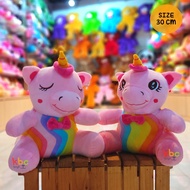 Rainbow Sitting Unicorn Doll M/sitting unicorn horse doll/Rainbow unicorn doll
