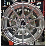 [MADE IN THAILAND] SPORT RIM 15 inch 4H100 15x7.0JJ ET35 【silver ／ grey】