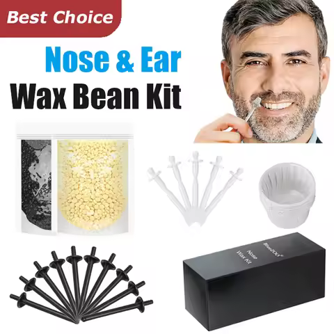 Wax beanPortable Painless Nose Wax Kit For Men & Women Nose Hair Removal Wax Set Paper-Free Nose and