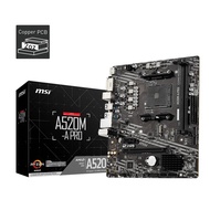 MSI A520M-A PRO Motherboard A520M Socket AM4 2x DDR4 64GB M.2 Micro-ATX support Ryzen 5700X 5600G 53
