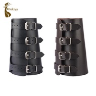 [kokiya] PU Leather Gauntlet Wristband Bracer Arm Cuff Punk Rock Medieval Bangle Costume Jewellery