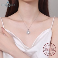 HIWANGO Hot Sale 5 Carat Eight Hearts and Eight Arrows PT950 Platinum Zircon Pendant Necklace for Wo