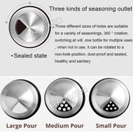 Condiment Jars 7Pcs Spice Stainless 360 Steel Degree Rotation Kitchen Seasoning Salt Pepper Spice Ra