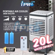 𝐈𝐏𝐑𝐎 Mini Portable Air Cooler 20L / 40L Water Tank Aircond Max Flow Speed Aircond Cooler Fan Air Cocca/Cuori/Sukinbo