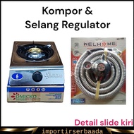 IMP- Kompor Gas 1 Tungku Stainless Alloy SNI Kualitas Bagus