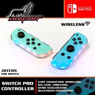 全新 HONSON Switch JOY-02 副廠 Joycon 動森 | 電競閃彩燈版本 | 連手繩 | 無線手制