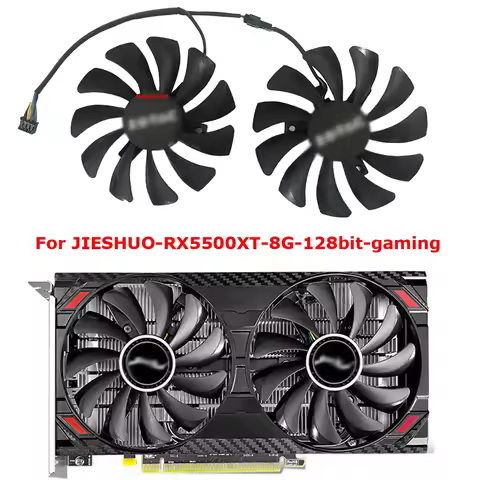 Desktop Card Cooling VGA Cooler Video Fan For JIESHUO RX6600 8GB RX5500XT 8G 128bit,RX 6600M Gaming/