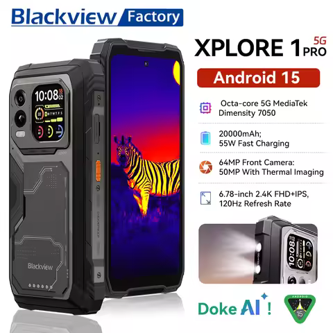 NEW Blackview XPLORE 1 Pro Rugged Smartphone 5G Backed by FLIR 6.78'' 2.4K Display Call Phone 16GB+5
