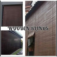 ORIGINAL WOODEN BLINDS OUTDOOR TAHAN PANAS HUJAN BIDAI KAYU / MERANTI WOOD OUTDOOR BLIND