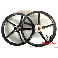 🔥Enkei Sport Rim SP522 Custom🔥 Y15ZR / Y16 Siap Hub Chrome, SP522 Custom Hitam, Hub Chrome Size (Fro