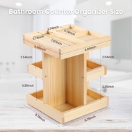 Storage Storage Rack Multi-Layer Wooden Wooden Retro Rack Perfume Rotating Display Rack Cosmetics De