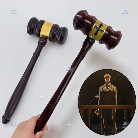 Anime Hiromi Higuruma Cosplay Prop PVC Hand Props Hiromi Judge's Hammer Executioner's Gavel For Hall