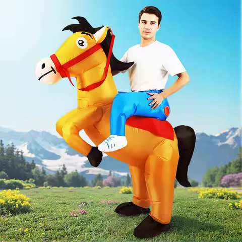 Animal Funny Mascot Horse Tiger Flamingo Bunny Rabbit Inflatable Costumes Suit Adult Purim Halloween