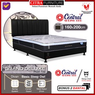 Central Spring Bed ® Springbed Central Grand Deluxe Full Set - 90 x 200, Cokelat