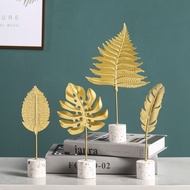 Golden Leaf Feathers Ornament Home Decoration Gold Leaf Home Decoration